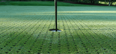 Merrimack Valley Golf Club - Aerating the greens